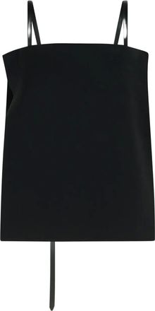 Sportmax Asymmetrisch top met bandje - Zwart