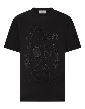 Philipp Plein Round Neck T-Shirt Tennis Society