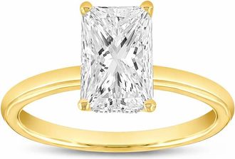 LuvMyJewelry Eman 14K Gold Radiant Cut Lab Grown Diamond Hidden Halo Engagement Ring - 2.05 Ct