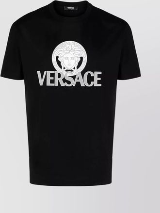 Versace cotton logo print t-shirt