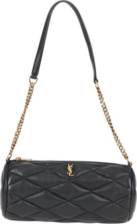 Saint Laurent Black Leather Shoulder Bag (Pre-Owned)