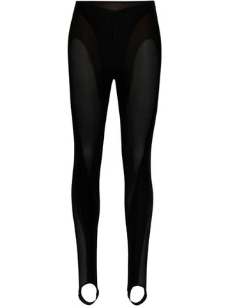 MUGLER Legging met mesh - Zwart