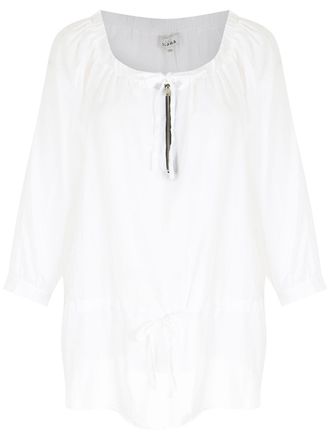 Amir Slama Blusa con zip - Bianco