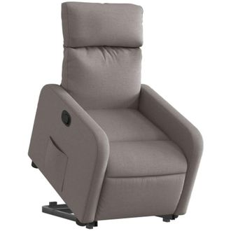 vidaXL Sill&oacute;n Reclinable Elevable Tela Gris Taupe Vidaxl
