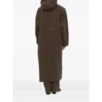 Iro Drawstring Hooded Coat - Brown