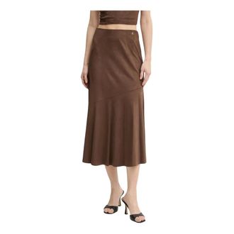 Guess Nunzia Midi Skirt - - Skirts - Donna - Marrone - S