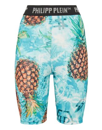 Philipp Plein Sportieve Shorts Pineapple Skies