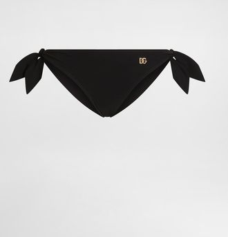 Dolce & Gabbana Slip C/fiocchi - Woman Swimwear Black Jersey 1