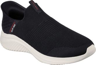 Skechers Ultra Flex 3.0 Smooth Step Polyester Heren Zwarte Sneakers
