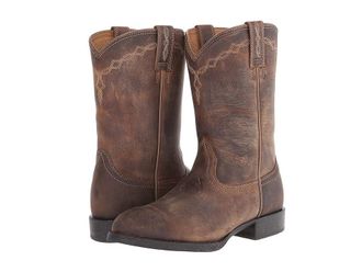 Ariat Heritage Roper Cowboy Womens Boots Distressed Brown : 5.5 B - Medium, Leather