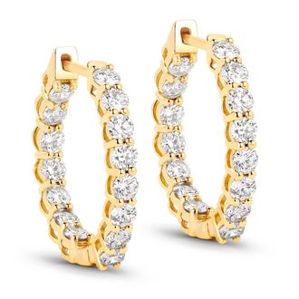 Diana M. Jewels Lab Grown Diamond F/C Round 2.50mm ( 0.068Pt ) - 30Pcs ( Straight-Post ) ( Inner Diameter: 15mm ) ( Outer Diameter: 21mm ) ( CLARITY VS ) ( With J Bac