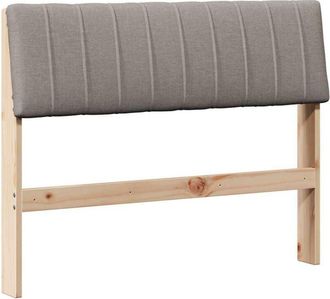 vidaXL Upholstered Headboard Taupe 100 cm Solid Pine Wood vidaXL
