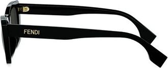 Fendi FE40185I Acetate Cat-Eye Sunglasses - Black