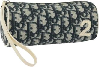 Dior Pre-owned Clutches, male, Blue, Size: ONE SIZE Pre-owned Vintage Trotter Pouch