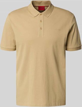 HUGO BOSS Regular Fit Poloshirt aus reiner Baumwolle Modell DONOS222 in Sand, Gr&ouml;&szlig;e XXL