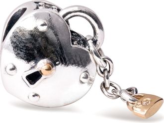 Pandora Two-Tone Heart and Lock Charm