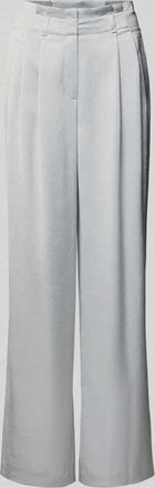 Marc Cain Wide Fit Stoffhose mit gelegten Falten in Silber, Gr&ouml;&szlig;e 36
