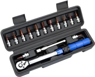 OEM Juego De 15 Llaves Dinamom&eacute;tricas Para Bicicleta, Llave De Vaso Bidireccional De 1/4, Llave Preajustada, Kit De Herramientas De Reparaci&oacute;n Profesional
