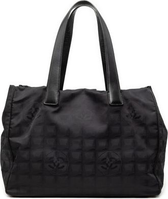 Chanel Pre-owned Womens New Travel Line Nylon Tote - Black Textile - One Size