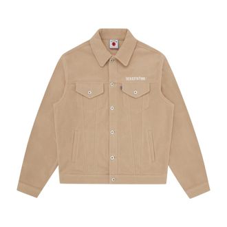 Icecream Fleece Trucker JAS - Heren - Zomerjassen - Beige - L - Katoen - Jassen