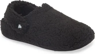 Crocs Classic Cozzzy Faux Fur Slipper Clog in Black at Nordstrom, Size 10 Womens