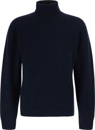 Roberto Collina Navy Blue Turtle Neck Sweater