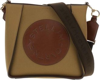 Stella McCartney Tassen, Dames, Beige, ONE Size, Logo Crossbody Tas