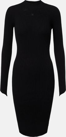 Courrèges Courrèges Abito corto in jersey a coste