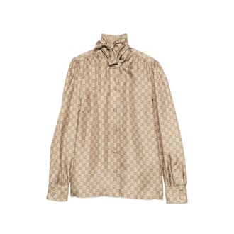 Gucci Logo-pattern Blouse