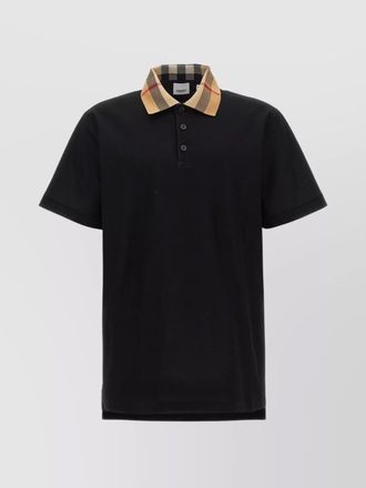 Burberry cody checkered collar polo shirt