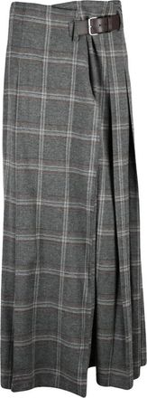 Department Five Gonna Maxi Pliss&eacute; - - Skirts - Donna - Grigio - S