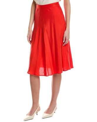 Karl Lagerfeld Karl Lagerfeld Linen-Blend Midi Skirt