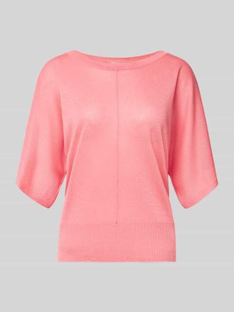 More & More More & More Strickshirt aus Viskose-Mix mit Teilungsnaht in Pink, Gr&ouml;&szlig;e 34