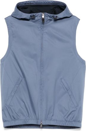 Canali Gilet con cappuccio - Blu