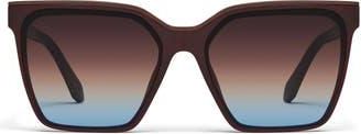 Quay Level Up 60mm Gradient Square Sunglasses in Chocolate/Brown Blue at Nordstrom Rack