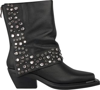 Alma En Pena Studded enkellaars - Dames - Cowboylaarzen - Zwart - 39 EU - Schoenen