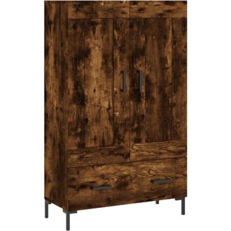 vidaXL Highboard Smoked Oak 69.5x31x115 cm Engineered Wood Vidaxl