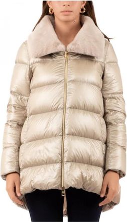 Herno Puffer Jacket - Dames - Gewatteerde jassen - Beige - XL - Jassen
