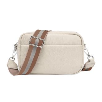 Generic Womens All Season Versatile Casual Small Woven Shoulder Bag With Shoulder Straps Womens Messenger (Beige, One Size)