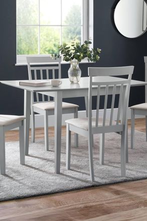 Julian Bowen Rufford Square to Rectangular Extending 4 Seater Dining Table in Grey