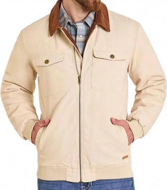 Panhandle Slim Canvas Bomber Jacket In Beige