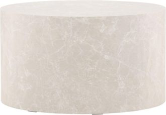 Meubles et Design Mesa baja redonda efecto mármol ø80cm - Beige