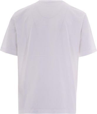Maison Kitsun&eacute; Mens Crew Neck T-Shirt White Organic Cotton T-Shirts And Polos