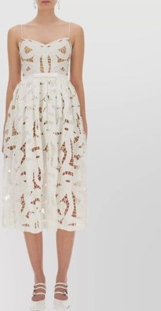 Self Portrait embroidered bow midi dress