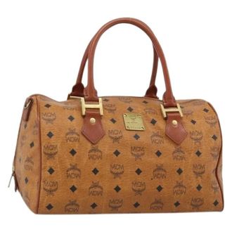 MCM Pre-owned Boston Bag - Dames - Vintage Handtas - Bruin - ONE Size - Leer - Vintage
