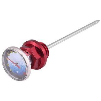 OEM Varilla Medidora De Aceite Para Motocicleta, Indicador De Nivel De Aceite Con Term&oacute;metro Para Motocicletas De 125 Cc En Aleaci&oacute;n De Aluminio (rojo) Ot