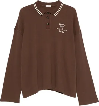 Bode Geneva Waffle-knit Polo Shirt