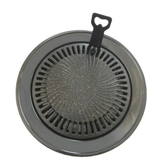 OEM Parrilla Redonda Port&aacute;til Para Barbacoa, Ideal Para Acampar Al Aire Libre O Para Usar En Casa Sin Que Se Pegue, 30 X 4 X 30 Cm