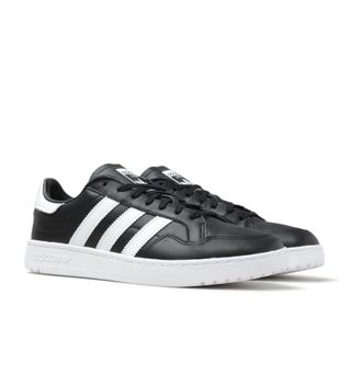 adidas Originals ADIDAS Originals Mens Team Court Black Trainers - Size UK 8