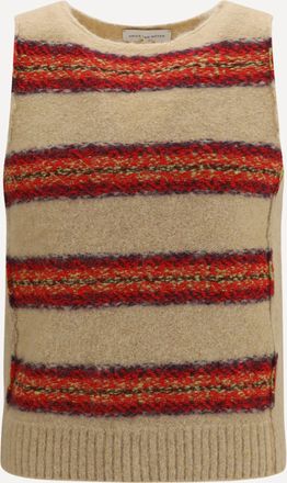 Dries Van Noten Maglione gilet a righe Man M